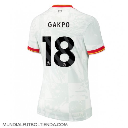 Camiseta Liverpool Cody Gakpo #18 Tercera Equipación Replica 2024-25 para mujer mangas cortas